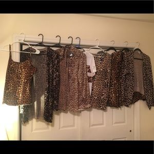 9 pieces of leopard print
